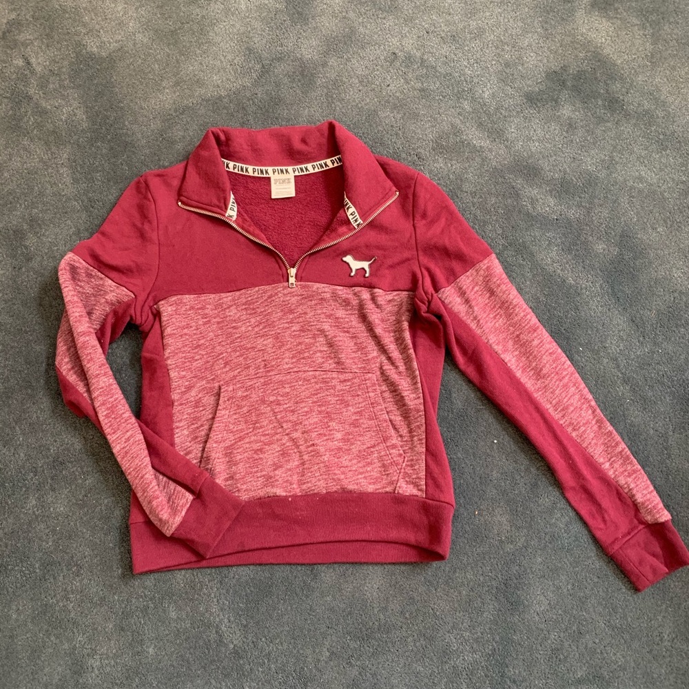 VS maroon half quarter zip sweatshirt xs